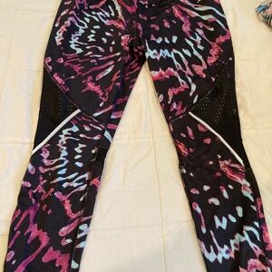 Avia Black and Pink Patterned Leggings